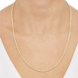 Solid Gold 10k Gold Rope Chain Necklace